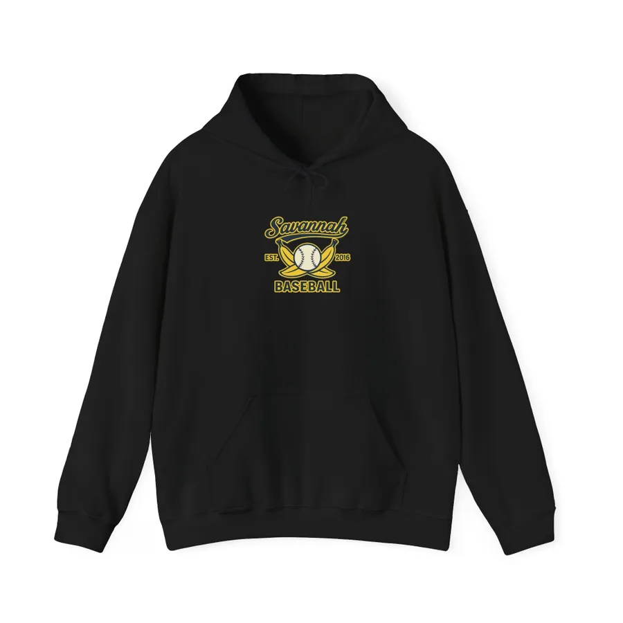 Savannah Baseball Hoodie — Retro Bat & Ball Team Logo Sweatshirt