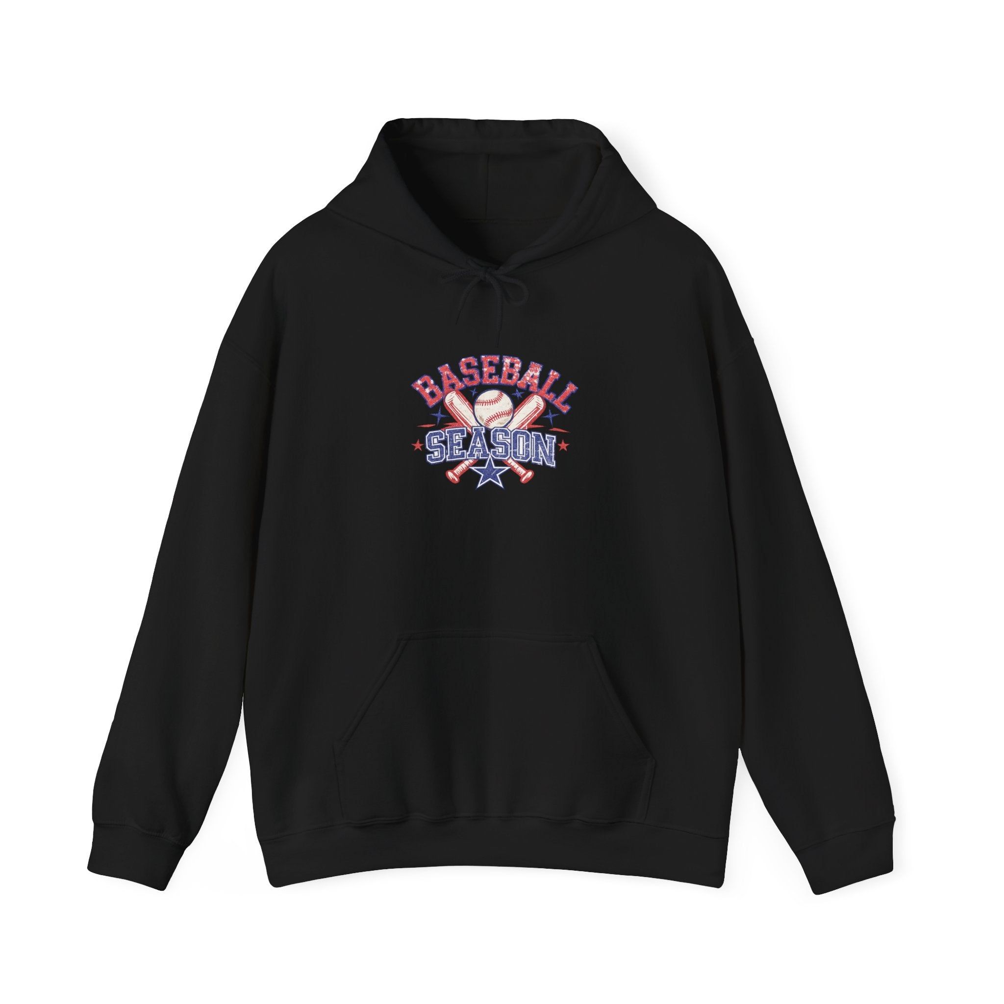 Baseball Season Hoodie — Patriotic Vintage Baseball Sweatshirt