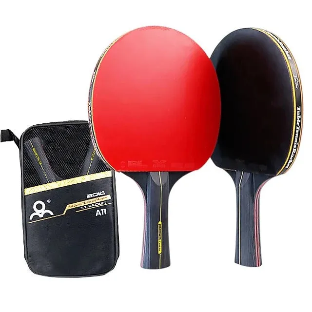 Table Tennis Paddle Set for Fast Play – Grip Handles & Case