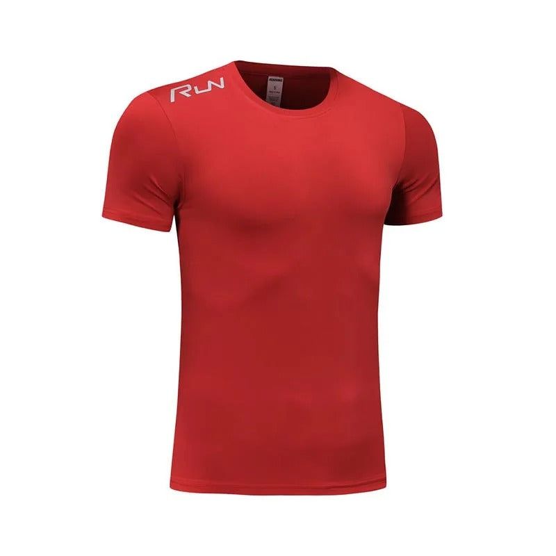 Mens Training Tee Breathable Comfort Stretch Fit Performance Top