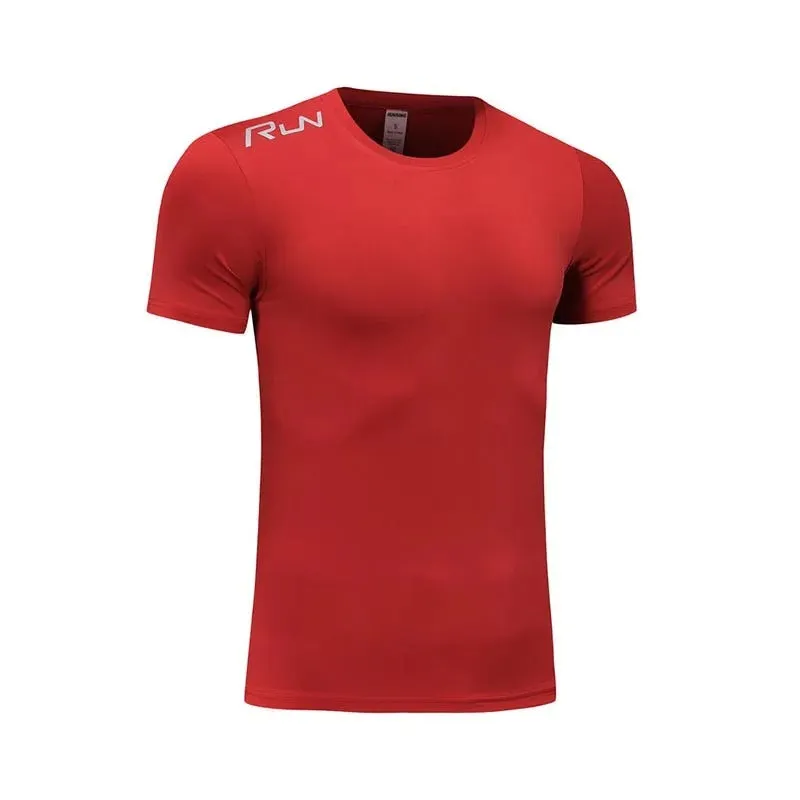 Mens Training Tee Breathable Comfort Stretch Fit Performance Top