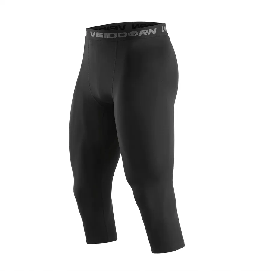 Men’s Compression Capri Leggings – Supportive Stretch Fit