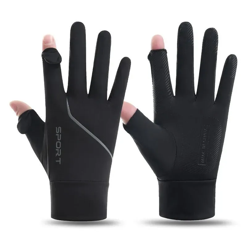 Sport Gloves for Grip & Flexibility – Lightweight Open-Tip Fit