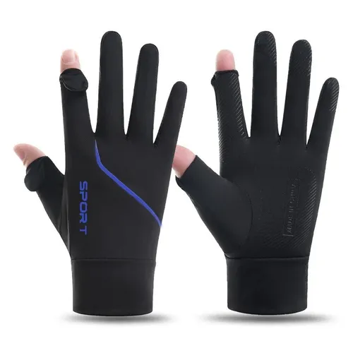 UV Sun Protection Ice Silk Gloves – Breathable Full Finger Touchscreen